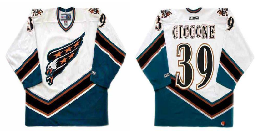 2019 Men Washington Capitals #39 Ciccone white CCM NHL jerseys->washington capitals->NHL Jersey
